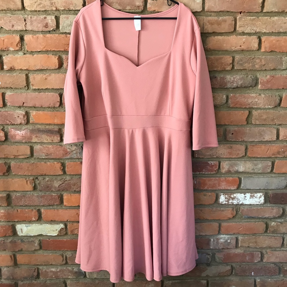 NWOT Blush Pink Fit n Flare Dress